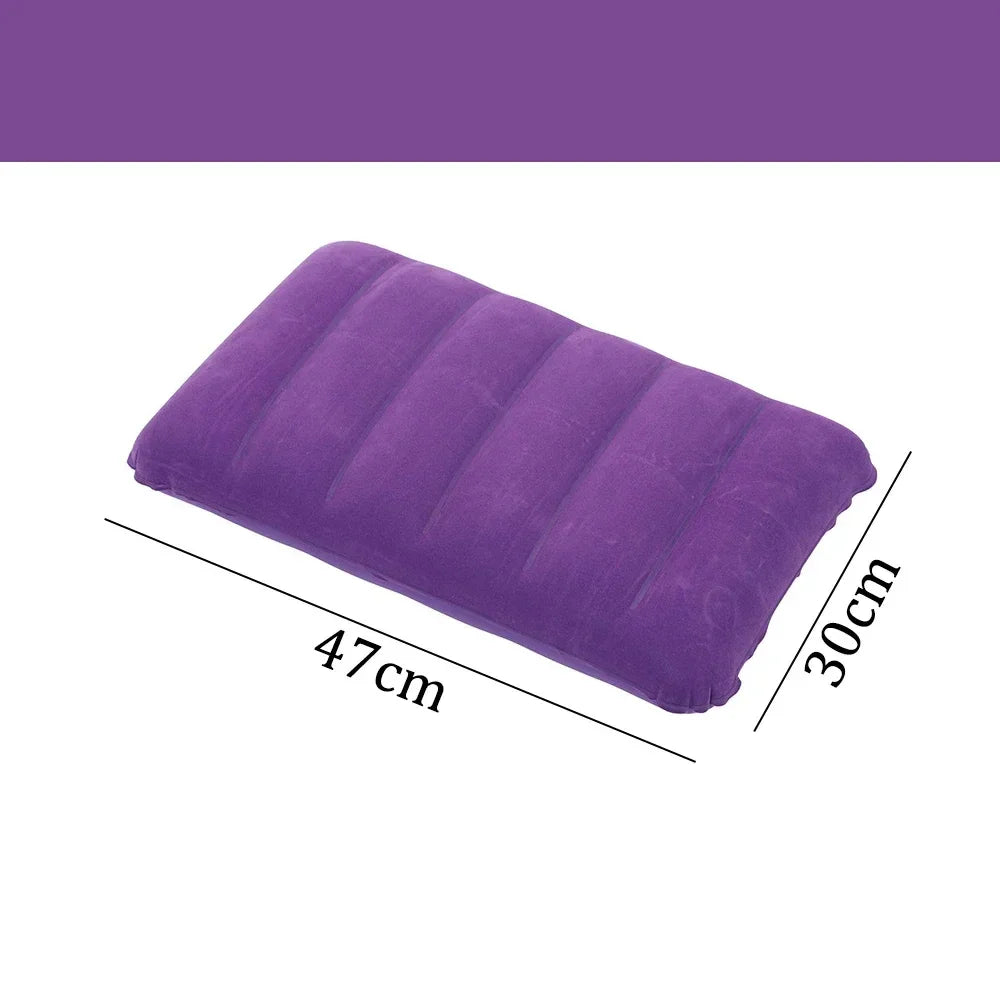 Inflatable Travel Pillow - Foldable Air Cushion for Outdoor Camping, Plane Travel & Backrest Support