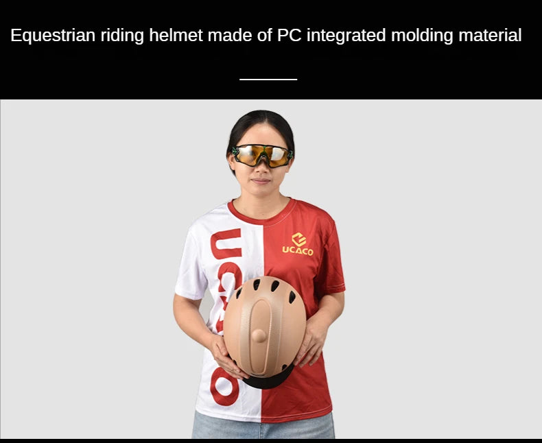 Adjustable Equestrian Riding Helmet - UltraLight Safety Hat with Removable Brim for Adults & Children (50-61cm)