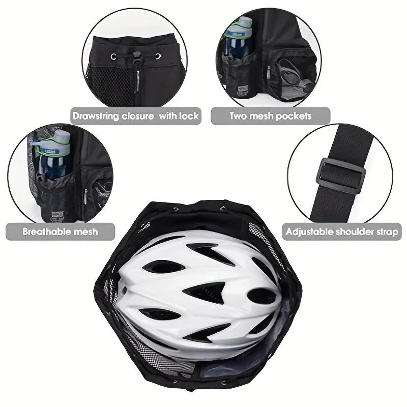 Multipurpose Mesh Drawstring Swim Backpack with Wet Compartment for Beach, Pool, Gym and Workout Equipment