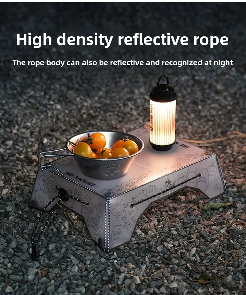 Ultralight Folding Mini Camp Table - 97g Portable PP Camping & Hiking Tray