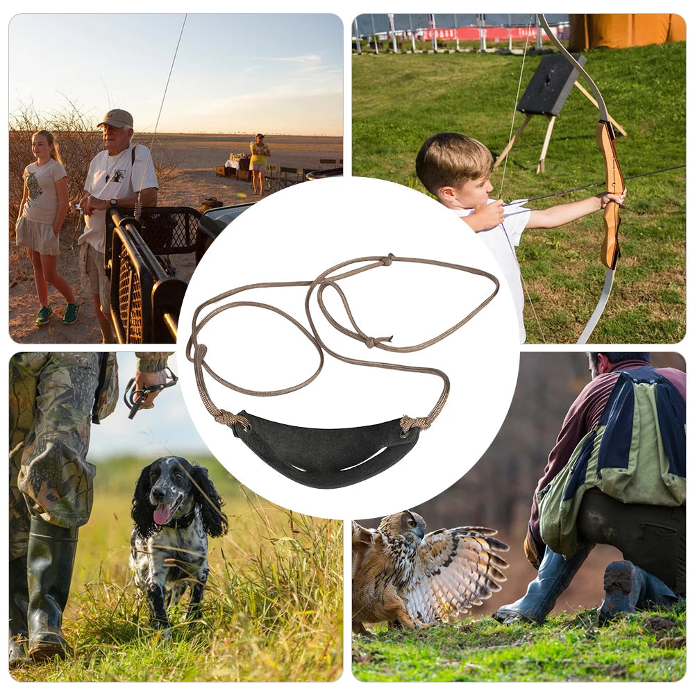 Traditional Leather Slingshot - Classic Throwing Sling for Outdoor Sports, Camping, Shooting, Hiking & Hunting
