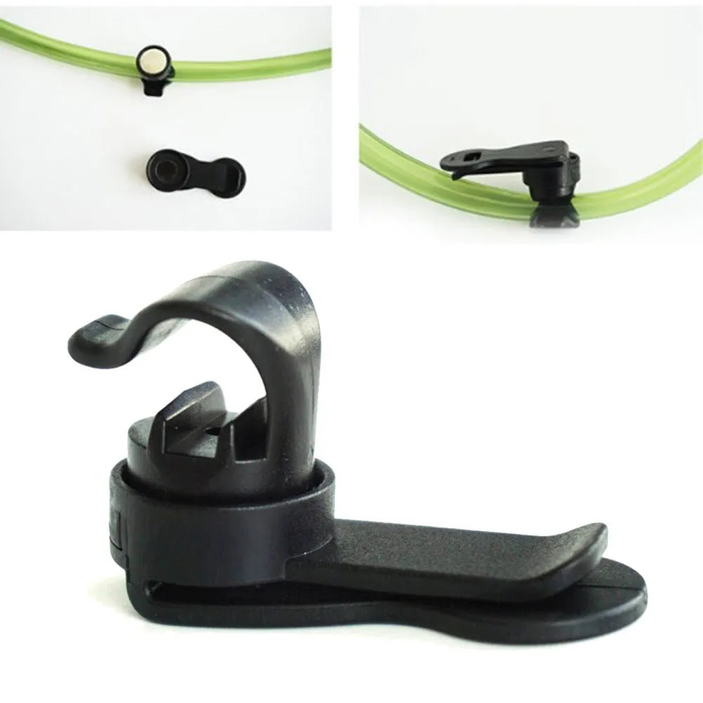 Magnetic Rotatable Water Tube Clip for Hiking Backpacks - Drinking Bladder Hanger
