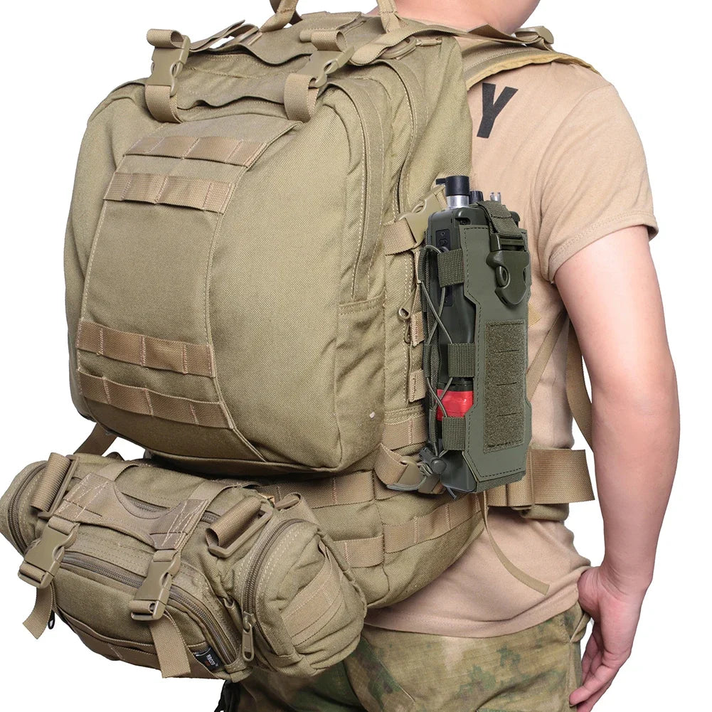 Tactical MOLLE Water Bottle Holder - Military Grade Drawstring Pouch for Outdoor Camping & Hunting