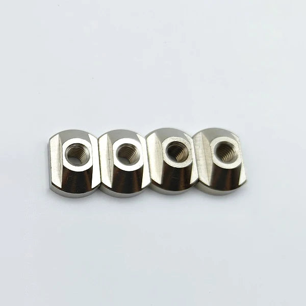 Brass Hydrofoil T-Nuts Kit (4pcs) - M8/M6 Track Mounting Hardware for All Water Sports Surfing Boards and Outdoor Hydrofoil Accessories
