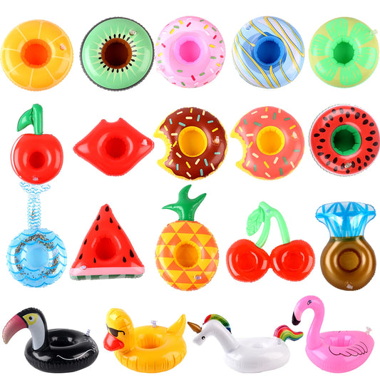 Inflatable Cup Holder Set - 5/10PCS Swimming Pool Drink Holders, Floating Beverage Coasters for Summer Pool Parties
