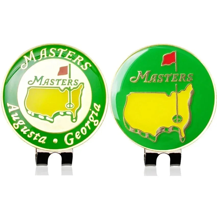 Magnetic Golf Ball Marker with Hat Clip - US Map White Flower Design Training Aid Gift for Kids Boys Girls Golfers