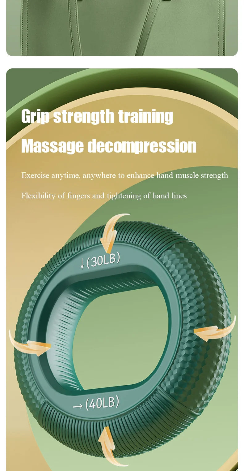 Hand Strengthener Finger Trainer Grip Ring - Silicone Exercise Equipment for Carpal Tunnel Relief - Workout Device