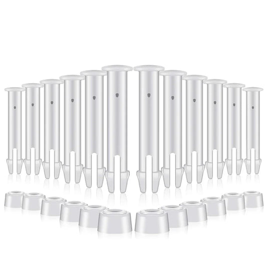 Intex Pool Joint Pin Replacement Set - 12/24 Piece Plastic Lock Pins with Rubber Seals for Round Metal Frame Swimming Pools