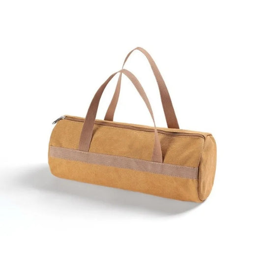 Large Capacity Cylindrical Tent Stake Storage Bag - Lightweight Camping Peg Organizer for Outdoor Adventures