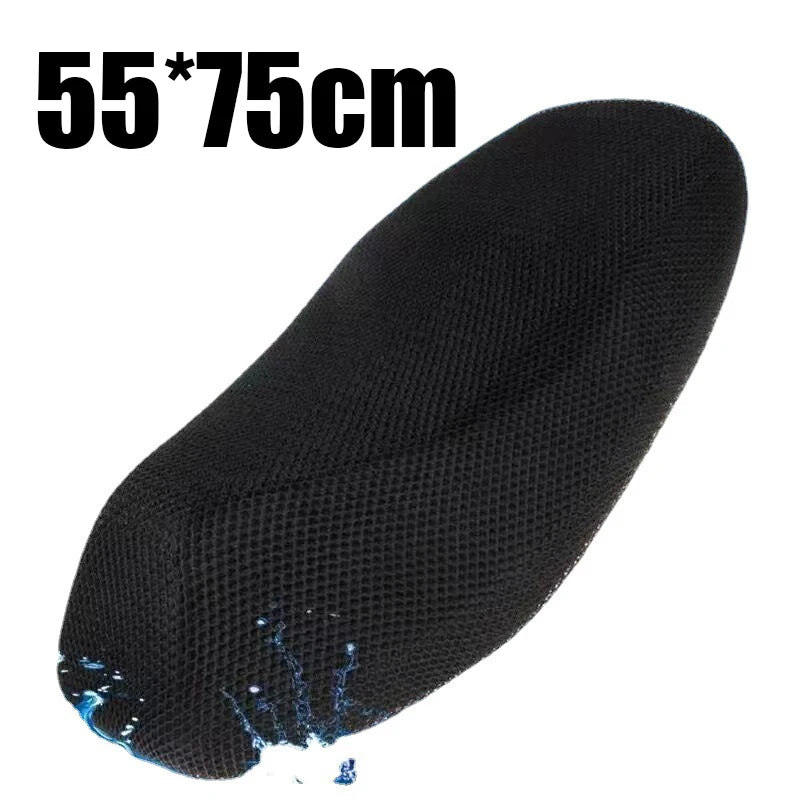 3D Mesh Motorcycle Seat Cover - Breathable Anti-Slip Cushion Pad for Scooters