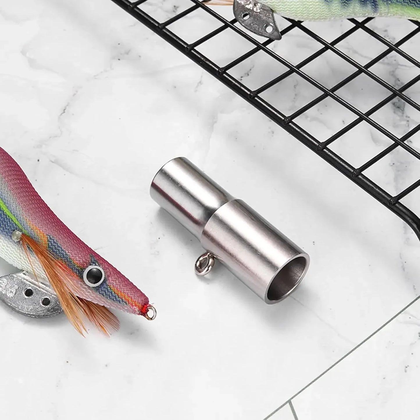 Portable Stainless Steel Squid Hook Straightening and Repair Tool for Fishing Bait Hooks