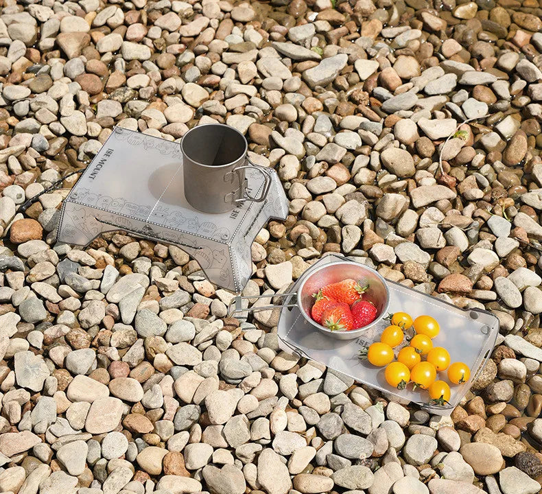 Ultralight Folding Mini Camp Table - 97g Portable PP Camping & Hiking Tray