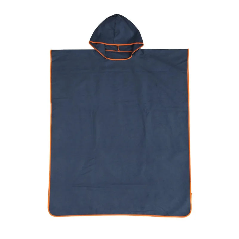 Quick Dry Microfiber Hooded Changing Robe - Beach Towel Poncho for Swimming, Travel & Sauna (Men & Women)