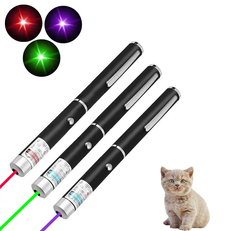 Mini LED Laser Pointer & Pet Training Flashlight - 2-in-1 Interactive Cat Toy & Scratching Entertainment - Perfect Christmas Gift for Pets