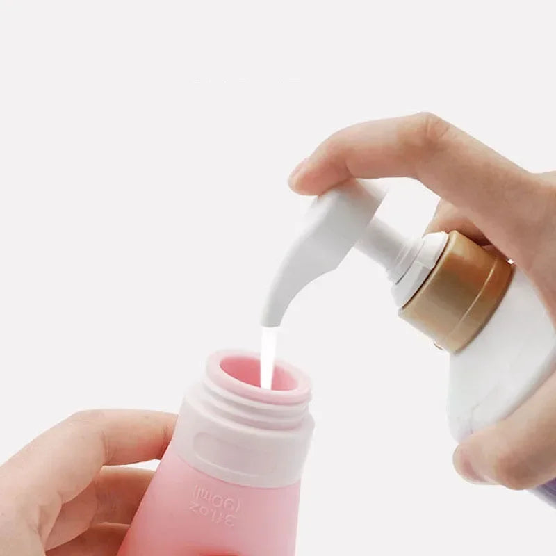 Travel Squeeze Bottles Set - 4 Pack 60ml Refillable Soft Lotion Containers for Shampoo & Toiletries