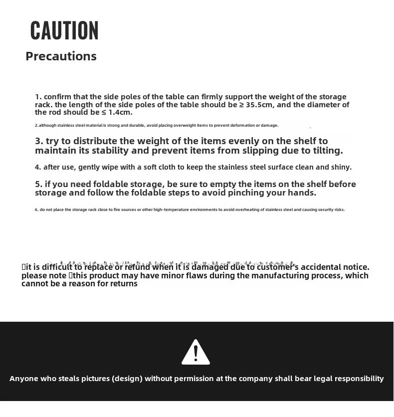 Folding Aluminum Table Extension Rack - IGT Compatible Hanging Mesh Storage Basket with Side Bracket for Outdoor Tables