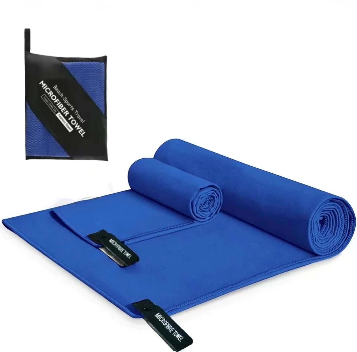 Ultralight Microfiber Sports Towel - Quick Dry Portable Beach Towel with Pocket for Swimming, Pool, Gym, Fitness & Yoga