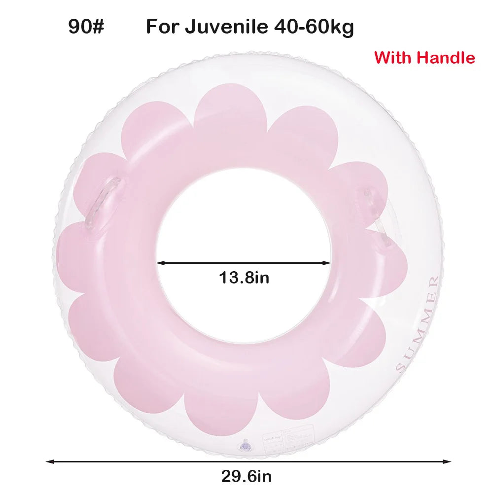 Inflatable Swimming Ring - Multi-Age Float Seat for Kids & Adults - Pool Water Safety Equipment