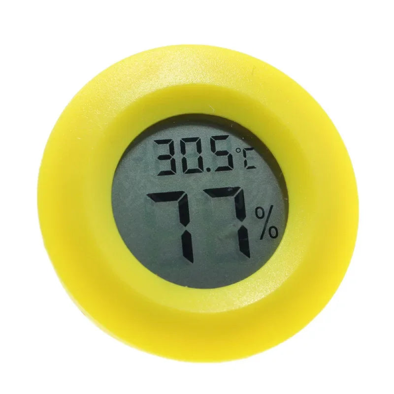 Digital Outdoor Thermometer Hygrometer - Electronic Round Display for Reptile Habitats, Camping & Sports Equipment