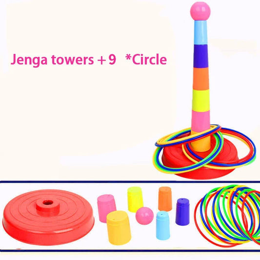 Ring Toss Game Set - Stacking Circle Toys for Kids Indoor/Outdoor Fun - Parent-Child Interactive Educational Gift