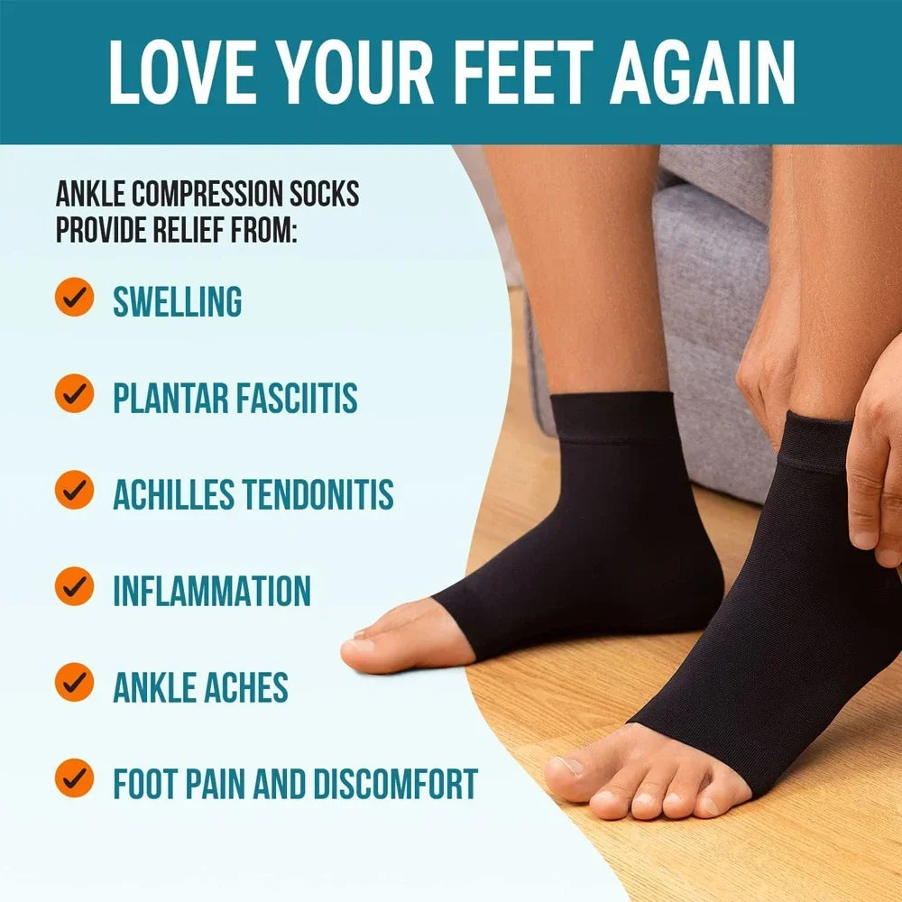 Compression Nano Socks for Neuropathy and Ankle Swelling