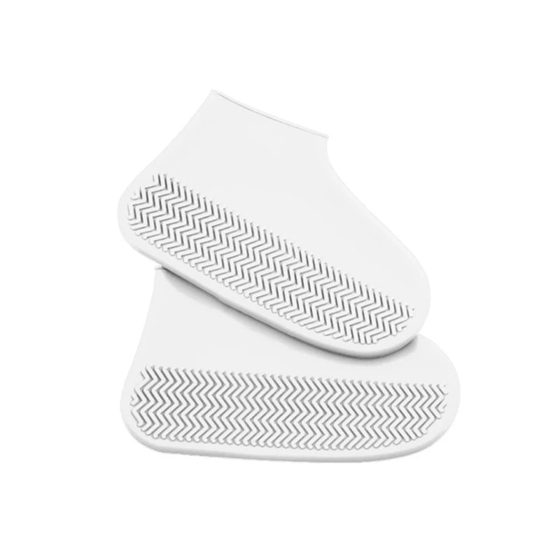 Waterproof Silicone Shoe Covers - 2 Pack Non-Slip High Elastic Wear-Resistant Unisex Rain Boot Covers for Outdoor Rainy Days Reusable