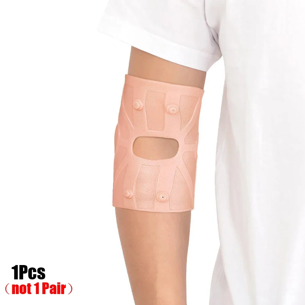 Silicone Gel Magnetotherapy Elbow Compression Support Sleeve - Joint Pain Relief for Tendonitis, Golf & Tennis Elbow (1 Piece)