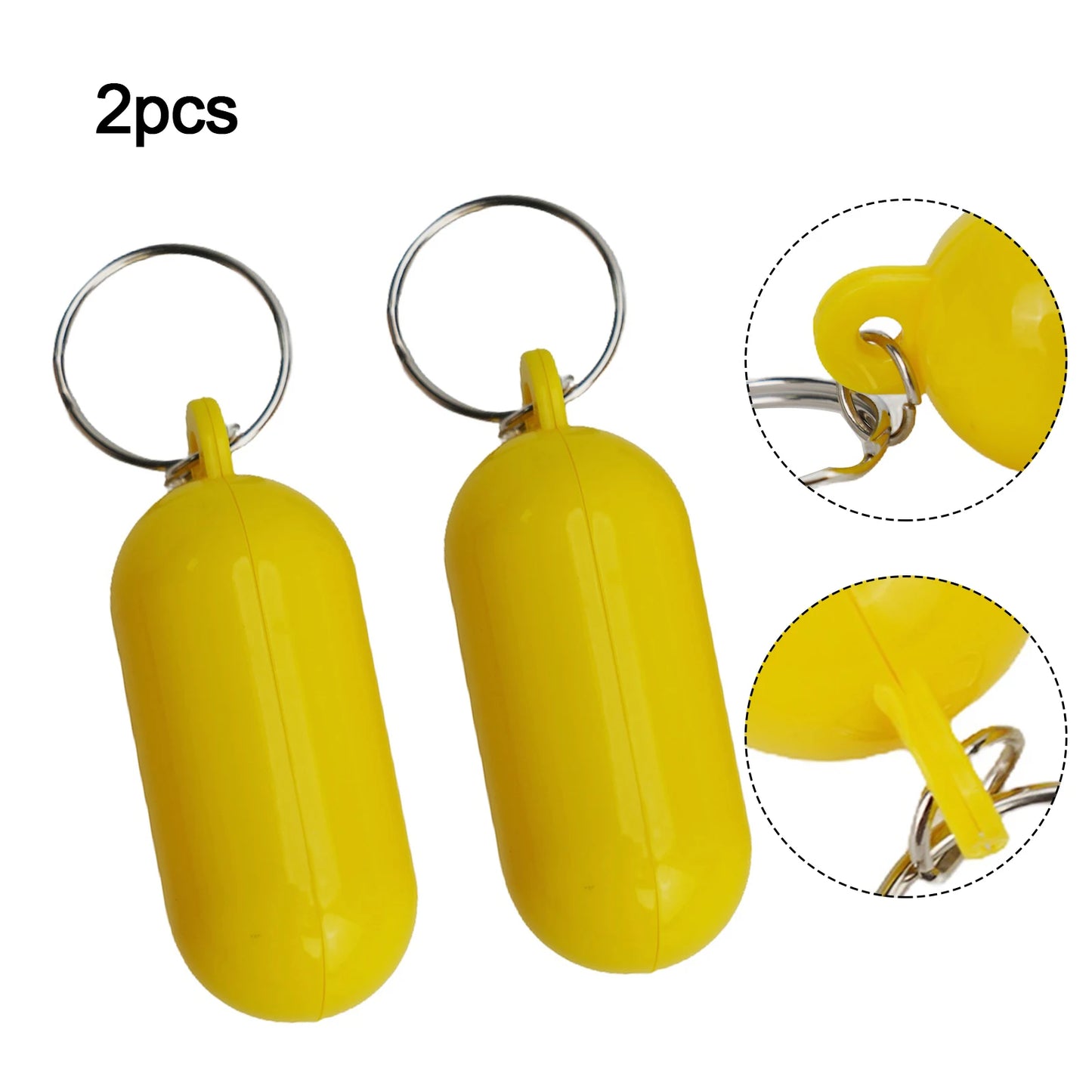 Marine Floating Keychain Set - 2 Pack Buoyant Key Ring Fenders for Boats, Kayaks & Sailing