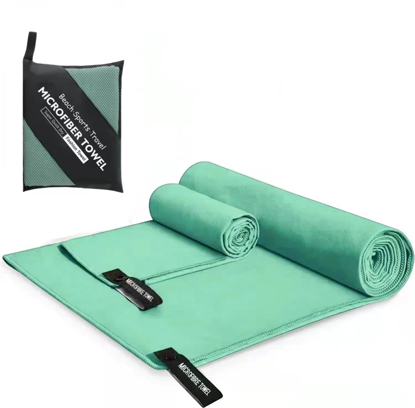 Ultralight Microfiber Sports Towel - Quick Dry Portable Beach Towel with Pocket for Swimming, Pool, Gym, Fitness & Yoga