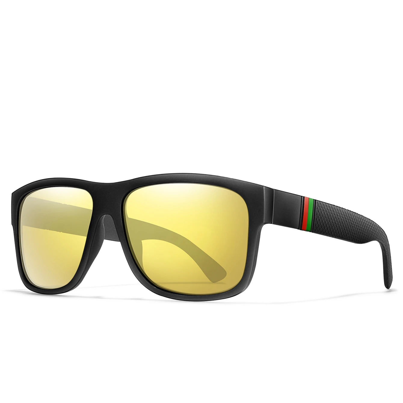 Men's Vintage Large Frame Square Polarized Sunglasses - UV400 Protection for Fishing, Driving, Cycling & Running