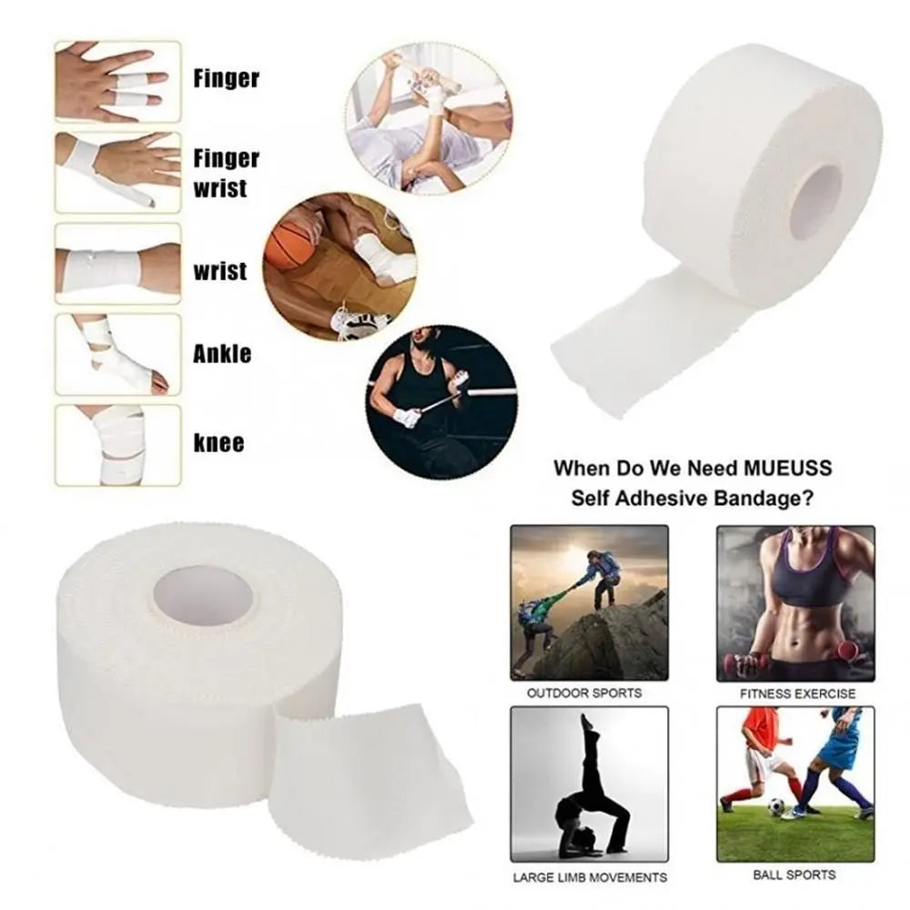 Premium Medical Waterproof Cotton Adhesive Tape - 12.5/25/50mm Roll - Sports Physiotherapy Elastic Bandage for Muscle Strain & Injury Support