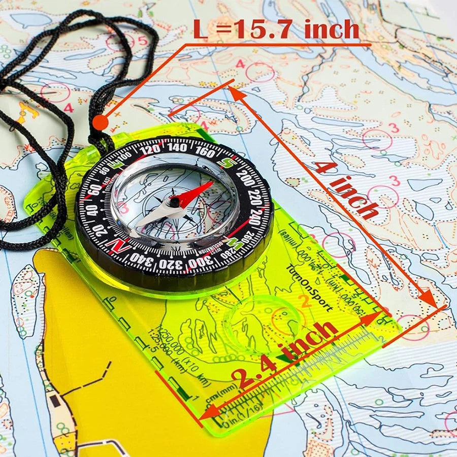 Elite Waterproof Navigation Compass - Essential Hiking & Camping Survival Tool for Outdoor Map Reading