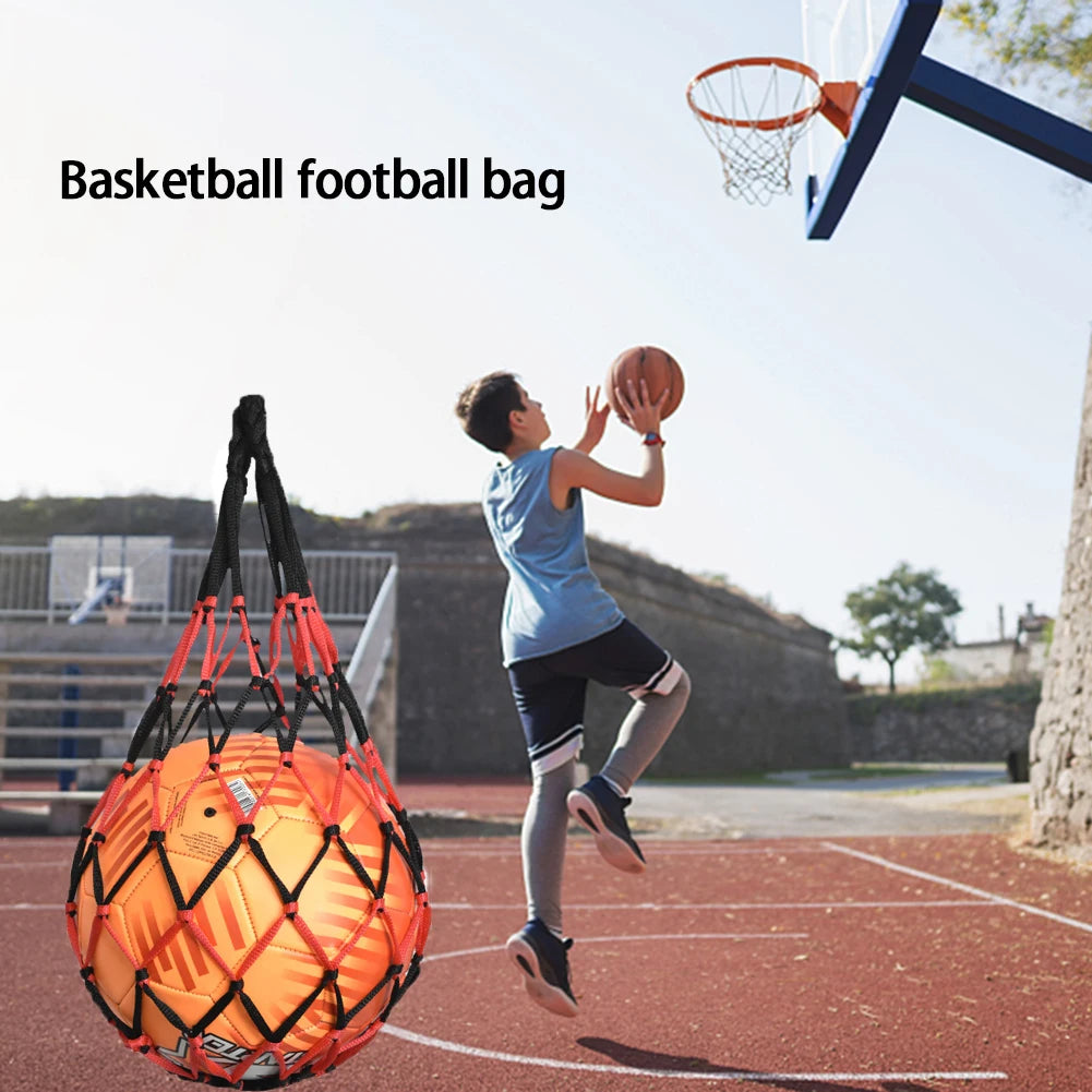 Basketball Nylon Net Bag Multi-use Sport Ball Portable Mesh Storage Network Bag Volleyball Football Soccer Only Nylon Net Bag