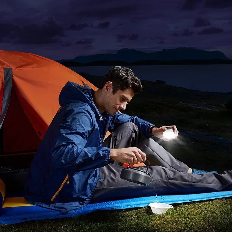 Portable 10W COB+LED Outdoor Lantern - 1800mAh USB Rechargeable Camping Light for Hiking, Fishing & Night Adventures