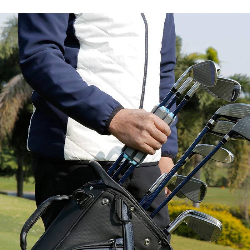 Golf Club Organizer Rack - Portable Standing Storage with Retainer Clips for Outdoor Sports (Model ZP035)