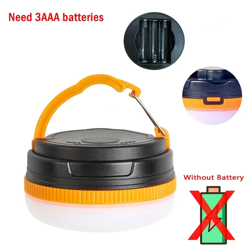 Portable 10W COB+LED Outdoor Lantern - 1800mAh USB Rechargeable Camping Light for Hiking, Fishing & Night Adventures
