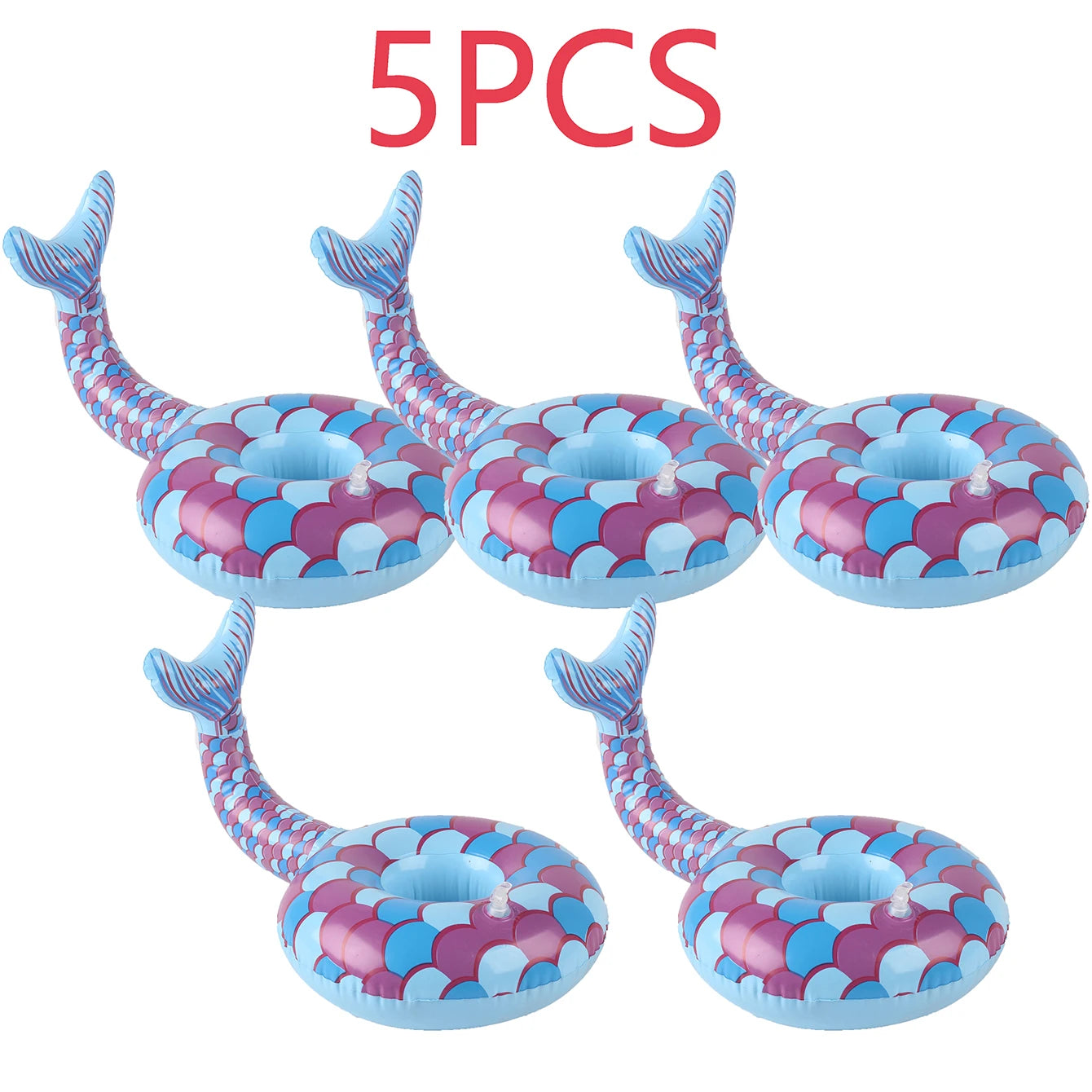 Inflatable Cup Holder Set - 5/10PCS Swimming Pool Drink Holders, Floating Beverage Coasters for Summer Pool Parties