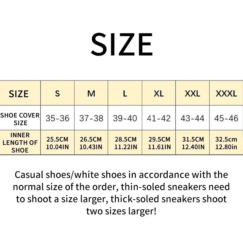 Waterproof Shoe Covers - Non-Slip Reusable Rain & Snow Boot Protectors with PVC Silicone Sole for Women & Men (1 Pair)