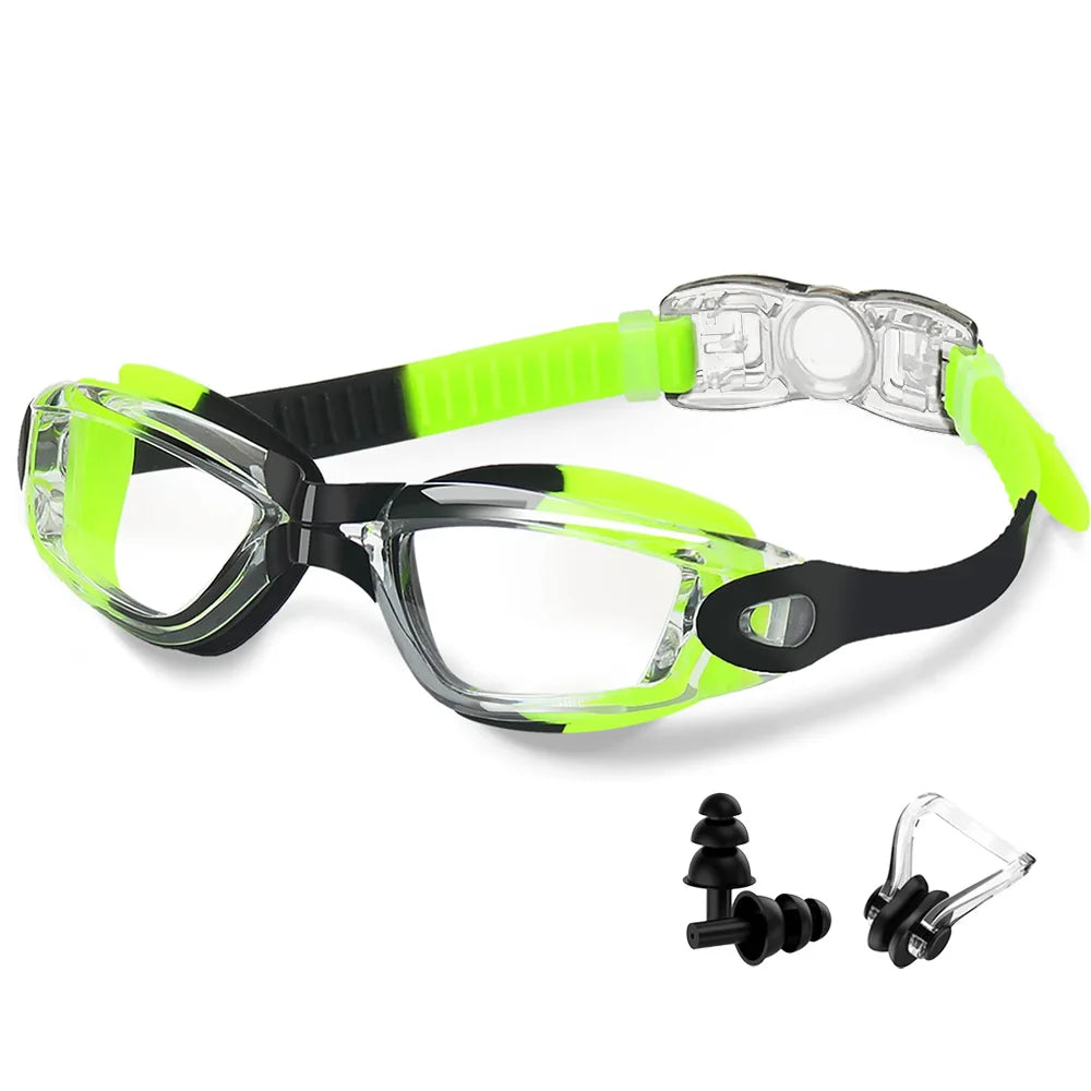 Professional Waterproof Swim Eyewear - Anti-fog 100% UV Protection - No Leaking - For Adult Men Women Youth