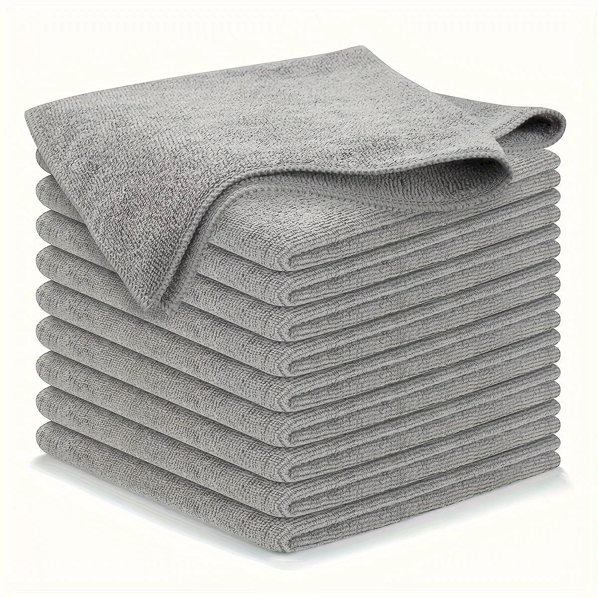 Ultra-Fine Microfiber Kitchen Towels - Light Gray Cleaning Cloth Set (5/10/20 Pack) - Absorbent, Soft & Stain-Removing