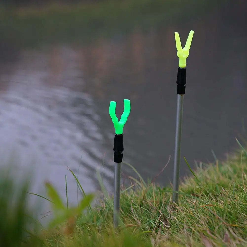 Telescopic Fishing Rod Holder - Adjustable 50-80cm Extending Bankstick Stand with Rod Rest Bracket for Fishing Accessories