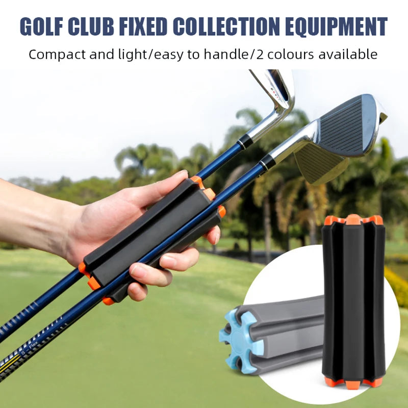 Golf Club Organizer Rack - Portable Standing Storage with Retainer Clips for Outdoor Sports (Model ZP035)