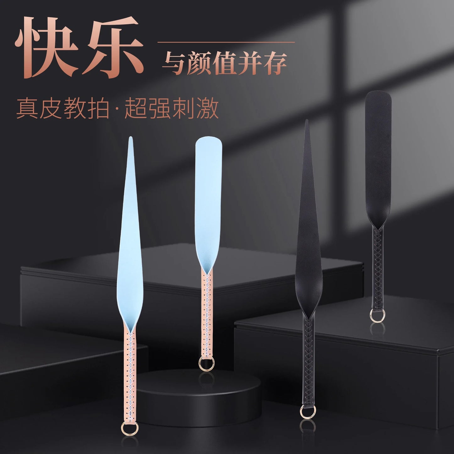 Premium Genuine Leather Equestrian Training Whip - Horse Riding Flogger Paddle for Professional Training