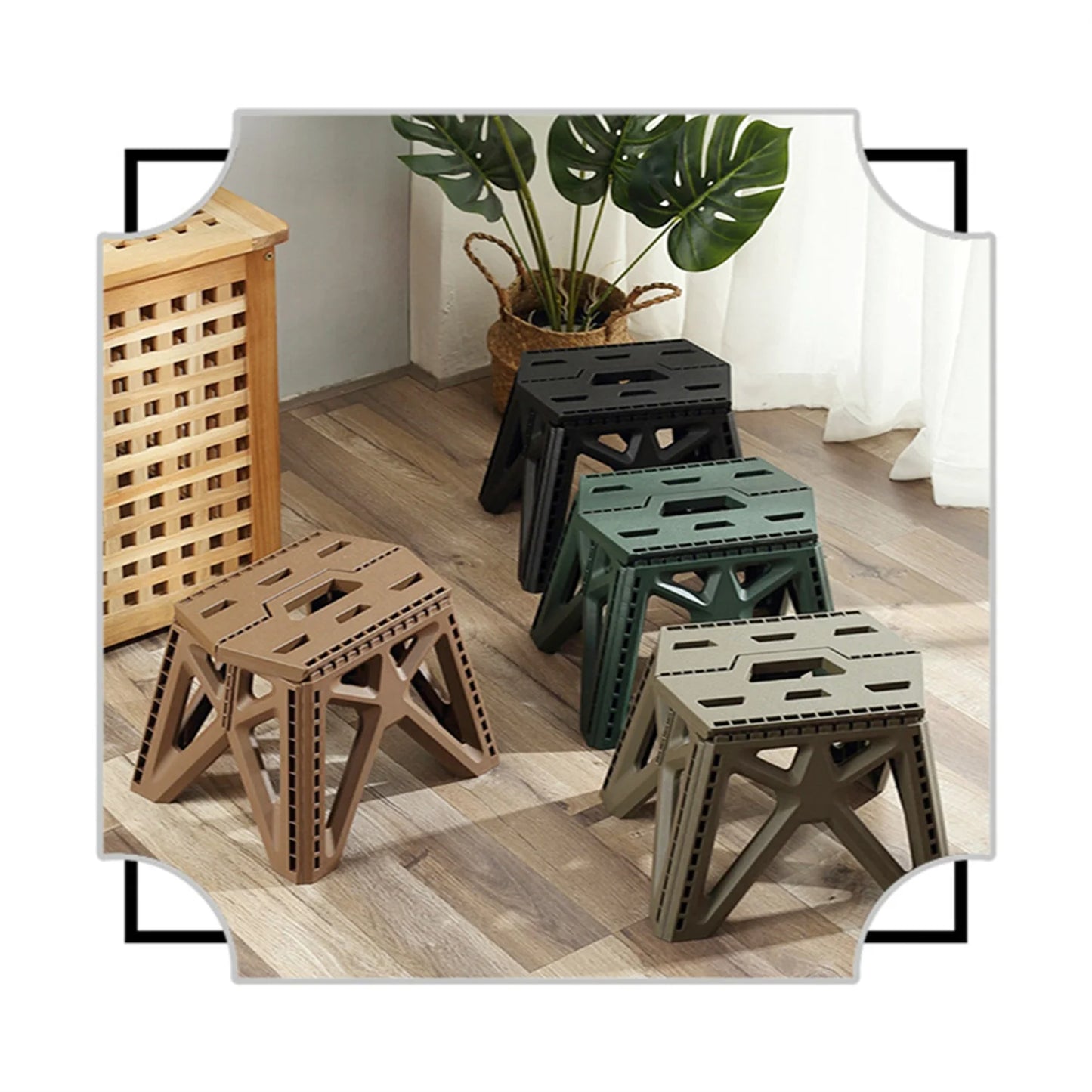 Portable Folding Camping Stool - High Load Bearing Outdoor Chair for Fishing, Beach & Camping