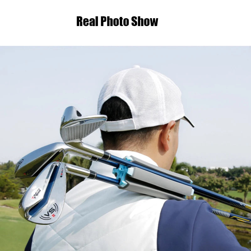 Golf Club Organizer Rack - Portable Standing Storage with Retainer Clips for Outdoor Sports (Model ZP035)