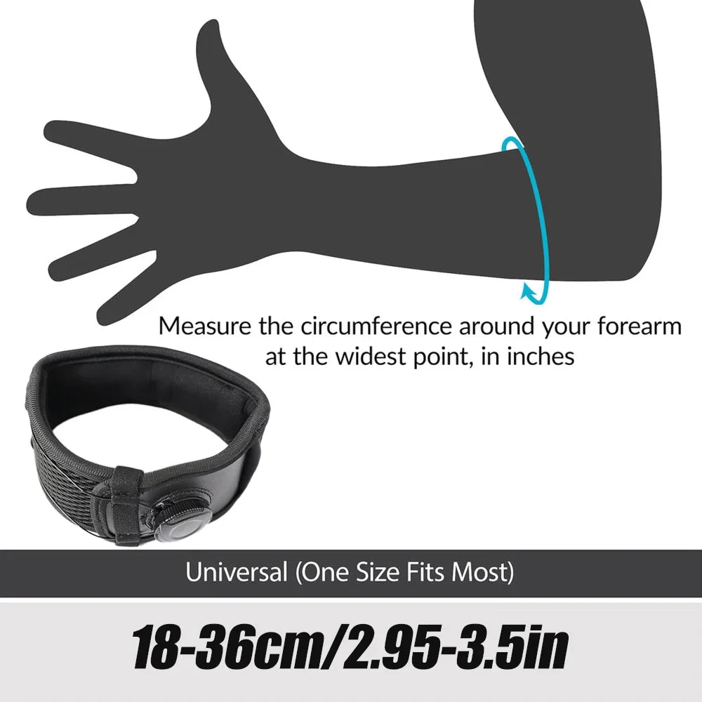 Tennis Elbow Brace - Tendonitis Relief Strap for Golfers Elbow, Forearm Support Band with Golf Elbow Pads (1 Piece)