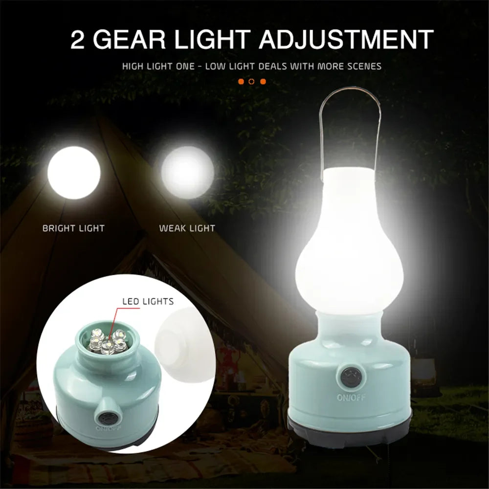 Waterproof Outdoor Tent Lamp - 2 Mode Portable Camping Light for Hiking, Climbing & Yard Use