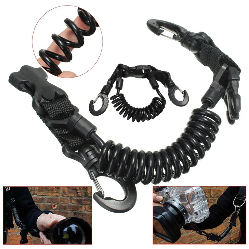 Underwater Sports Camera Lanyard - Quick Release Buckle with Secure Clips for Scuba Diving, Kayaking, Swimming & Water Sports Accessories