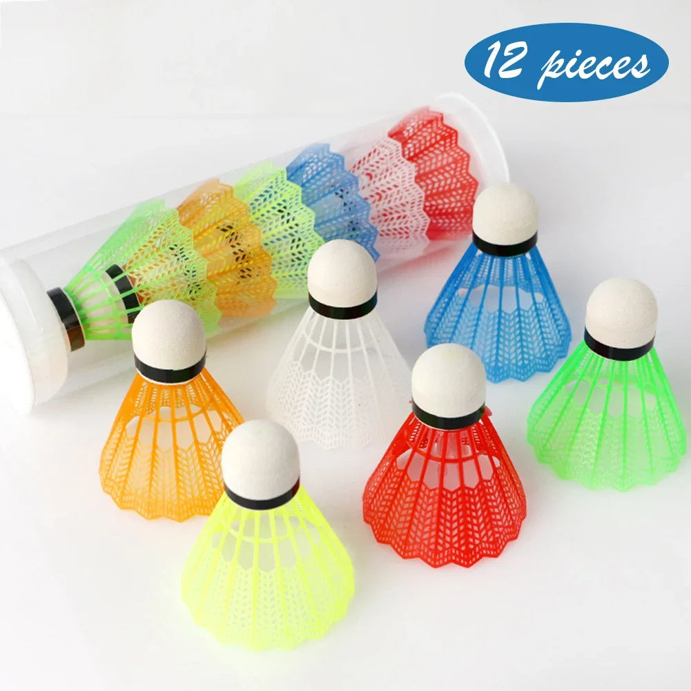 Lightweight Badminton Shuttlecocks for Practice - 12pcs