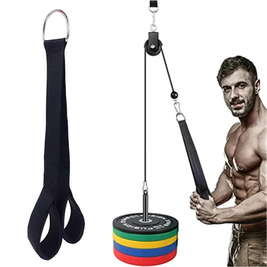 Heavy Duty Cable Attachment Rope - Biceps Triceps Pulldown Strap for Weight Lifting & Bodybuilding Training
